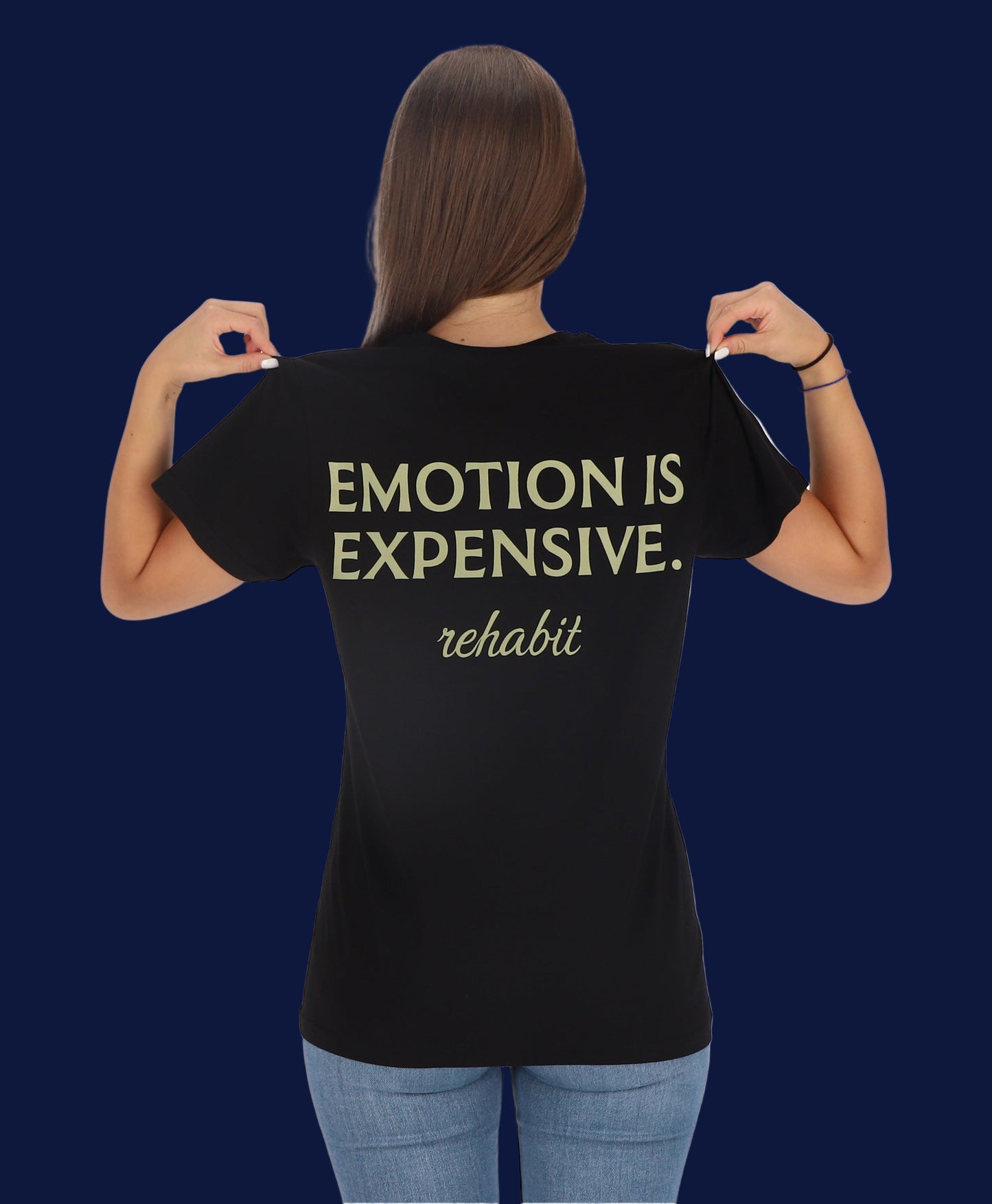 Rehabit Black Tee – Emotion Is Expensive