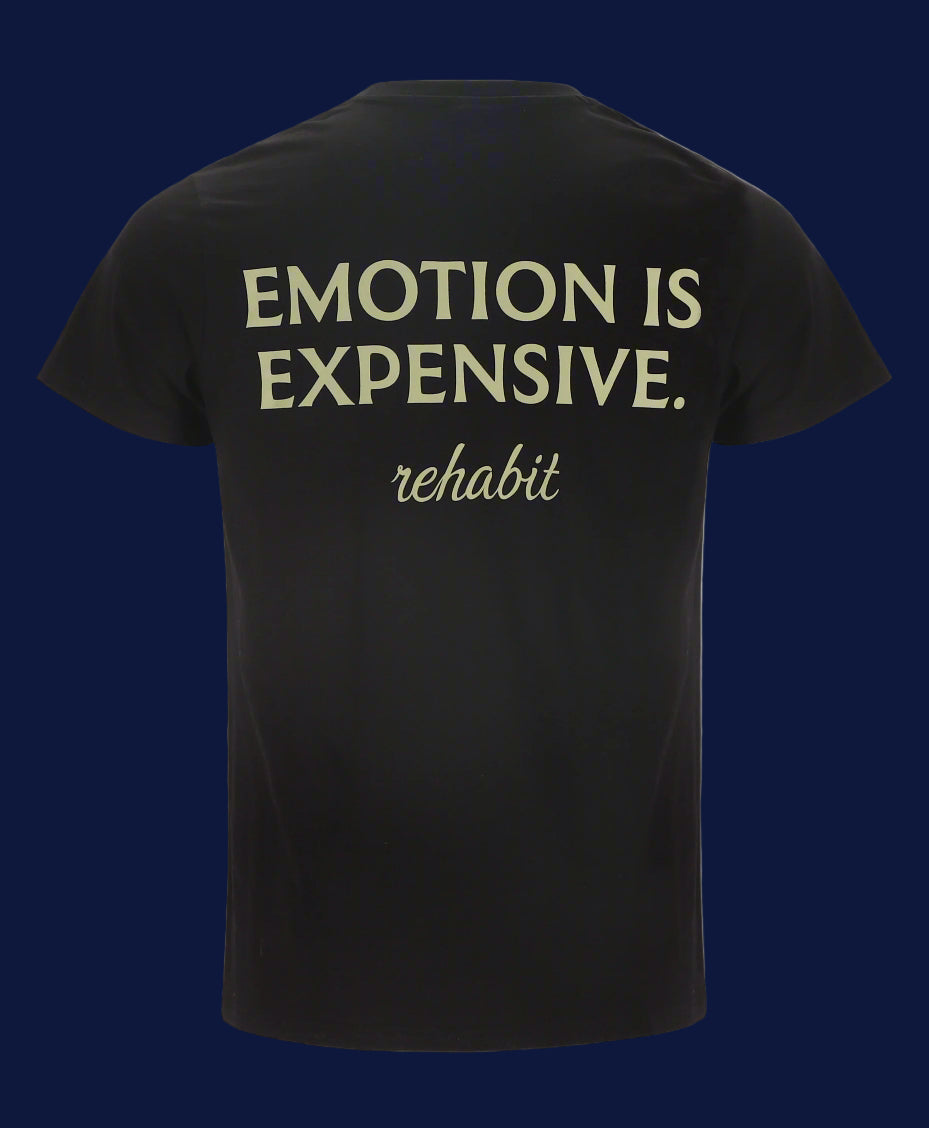 Rehabit Black Tee – Emotion Is Expensive